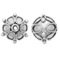 silver plated round brass beads B1544S