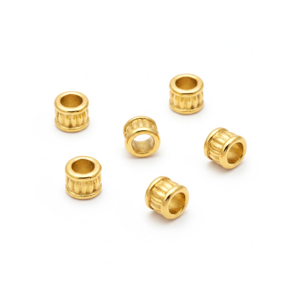gold plated bali brass spacer bead