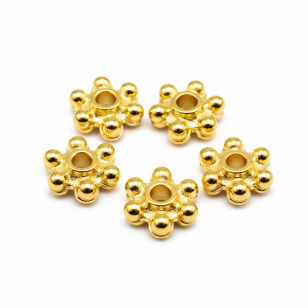 Gold Plated Brass Bead Caps 2.5×6 mm – CAP108