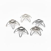 Antique Silver Plated Brass Bead Caps