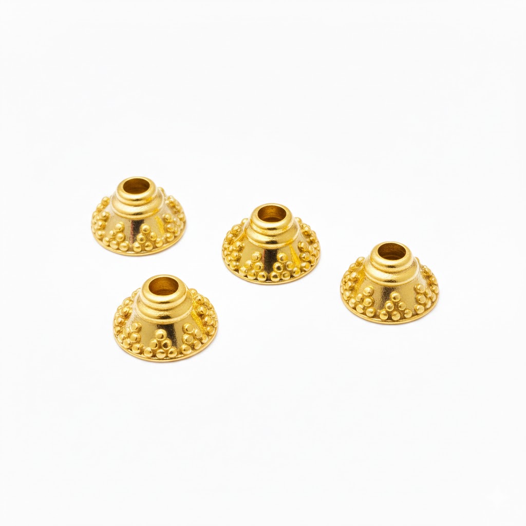 Gold Plated Brass Bead Caps 4x8mm – CAP135