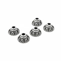 Silver Plated Brass Bead Caps 4x8mm – CAP135