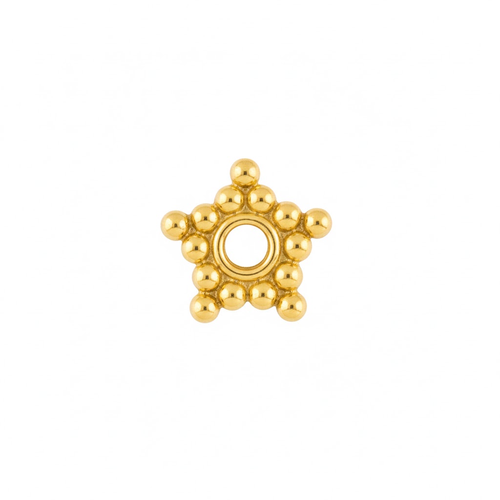 gold plated bali brass spacer bead