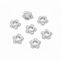 silver plated bali brass spacer bead