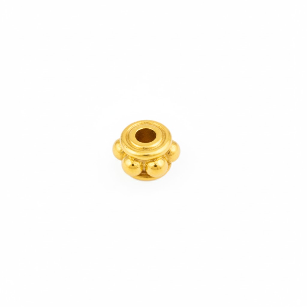 gold plated bali brass spacer bead