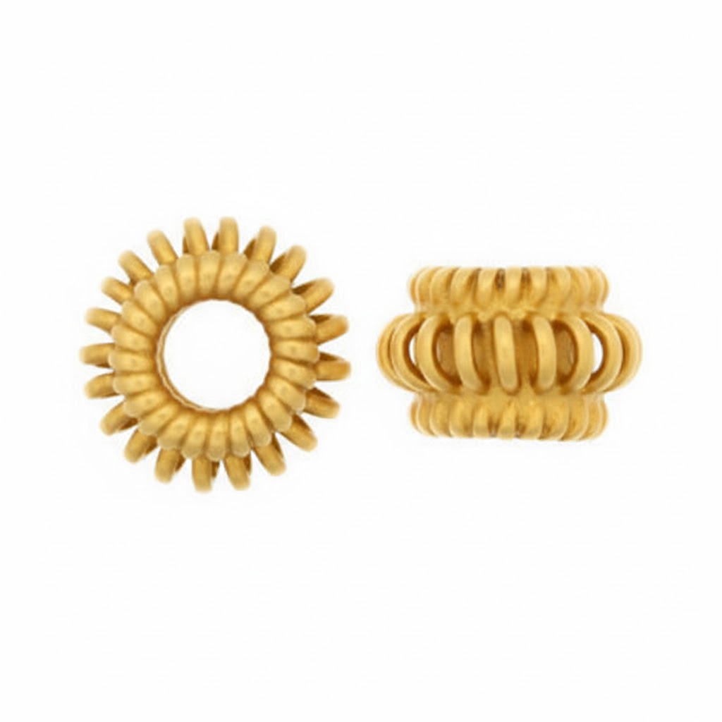 gold plated bali brass spacer bead