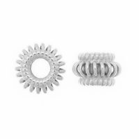 silver plated bali brass spacer bead