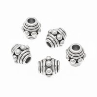 silver plated bali brass spacer bead
