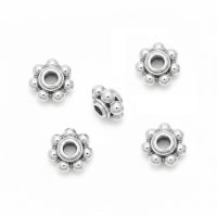 silver plated bali brass spacer bead
