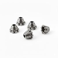 Antique Silver Plated Brass Bead Caps 2.9×4.5mm – S5056