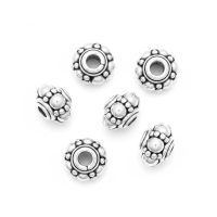 silver plated bali brass spacer bead