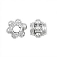silver plated bali brass spacer bead