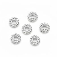 silver plated bali brass spacer bead