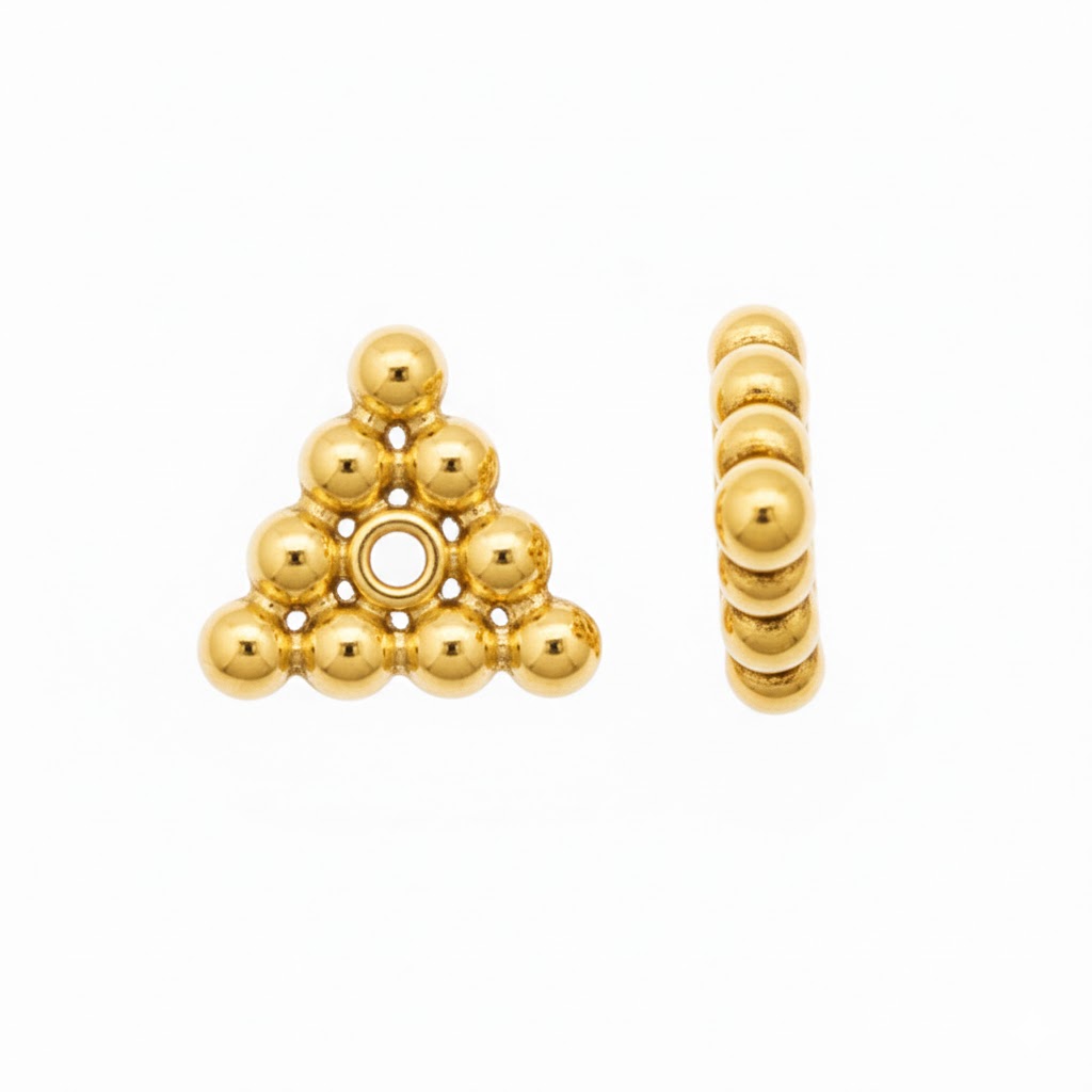 gold plated bali brass spacer bead