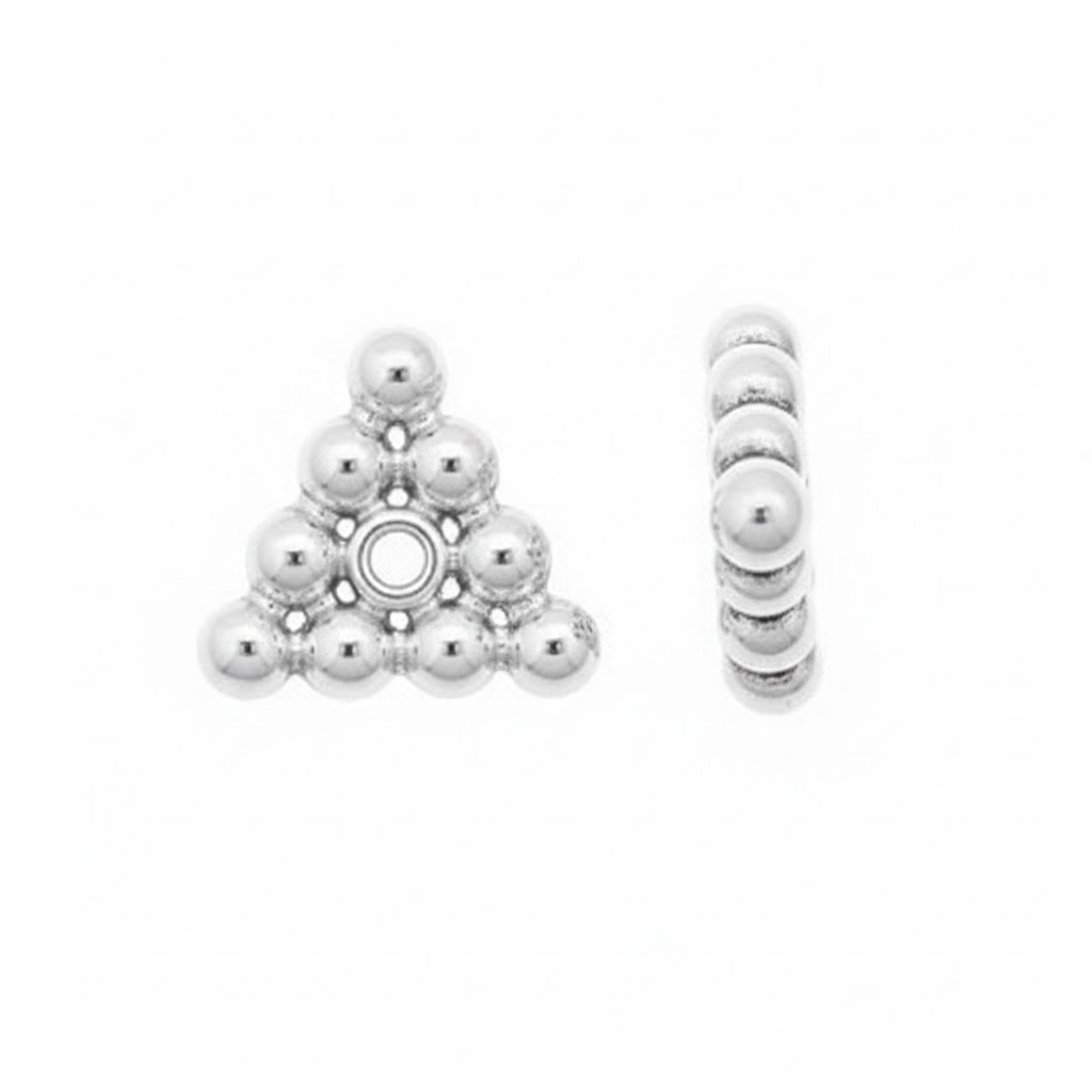 silver plated bali brass spacer bead