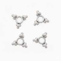 silver plated bali brass spacer bead