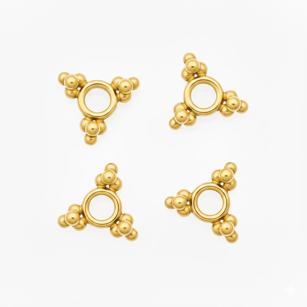 gold plated bali brass spacer bead