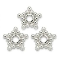 brass star spacer silver plated S5016S
