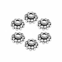 Antique Silver Plated Brass Bead Caps 5.5×9.4mm – CAP103