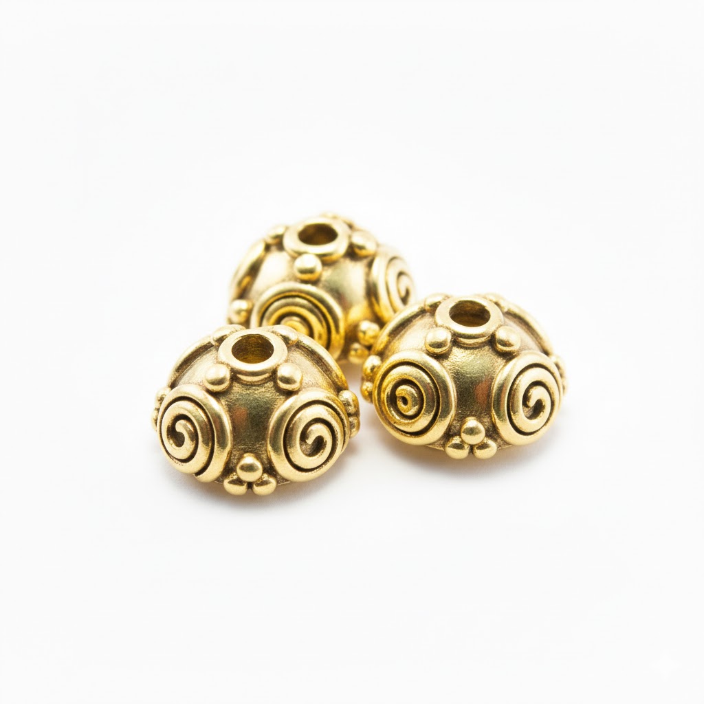 Gold Plated Brass Bead Caps 4×7.5mm – CAP136