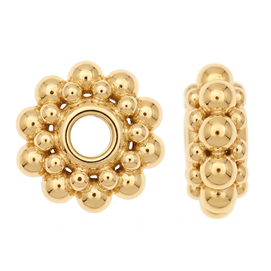 gold plated brass spacer bead S5001