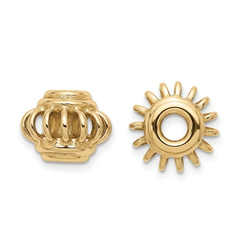 gold plated brass spacer bead S5010