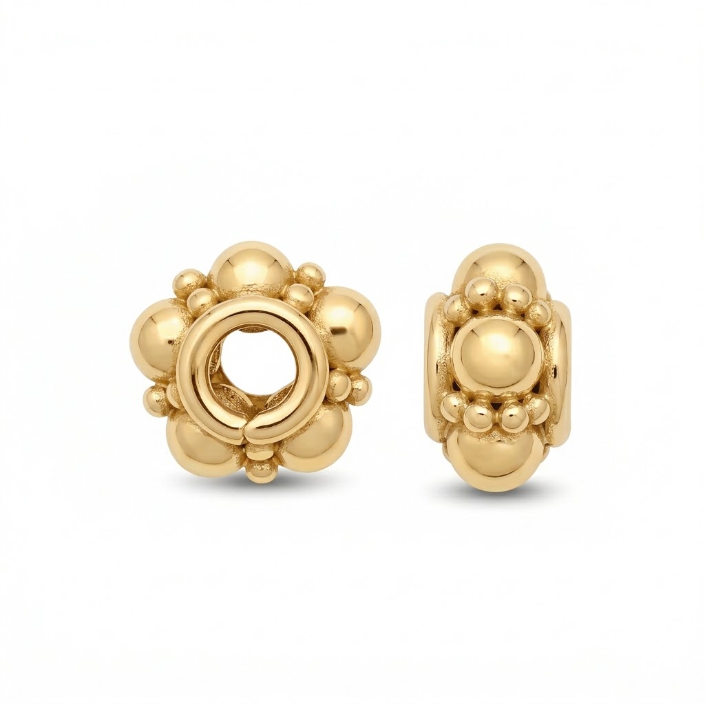gold plated brass spacer bead S5018