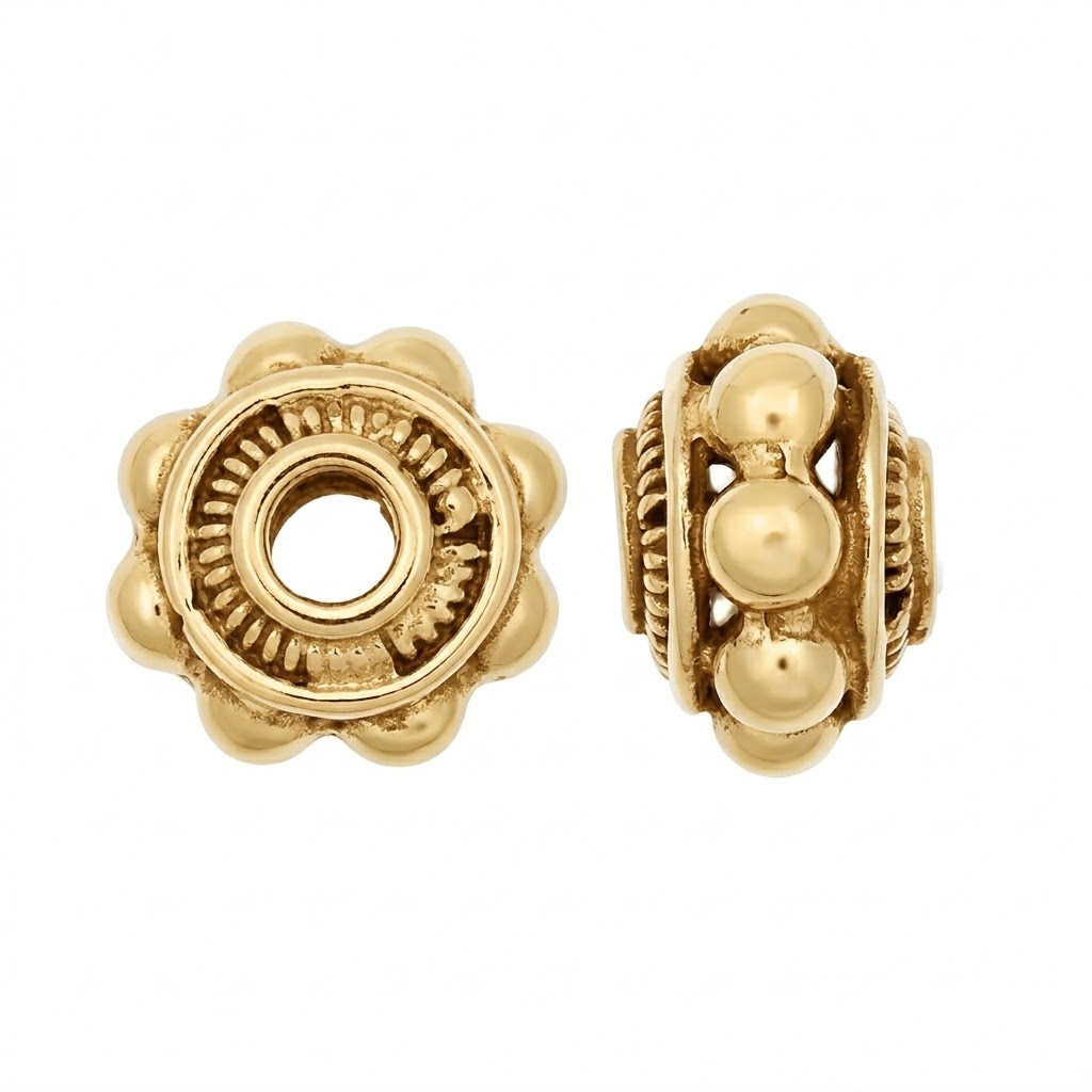 gold plated brass spacer bead S5069