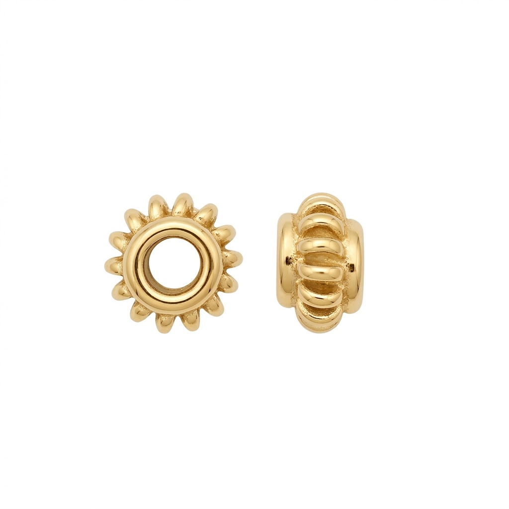 gold plated brass spacer bead S5112