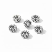 silver plated bali brass spacer bead