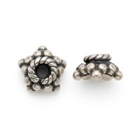 silver plated brass bead caps CAP118X