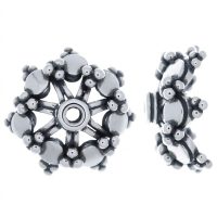 silver plated brass bead caps CAP143X