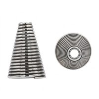silver plated brass cone bead CAP026X