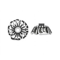 silver plated brass cone bead CAP094X