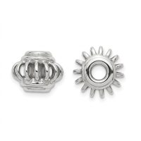 silver plated brass spacer bead S5010