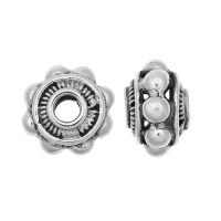 silver plated brass spacer bead S5069