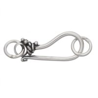 bali brass hook clasp silver plated C3019S