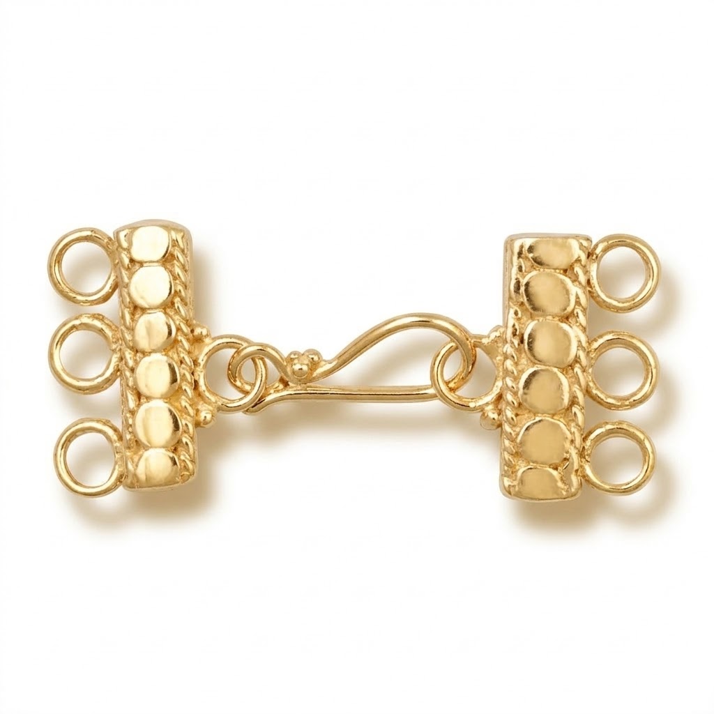 bali brass hook clasp gold plated C3115X