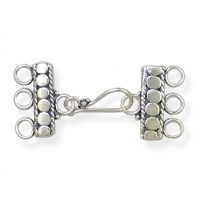 bali brass hook clasp silver plated C3115X