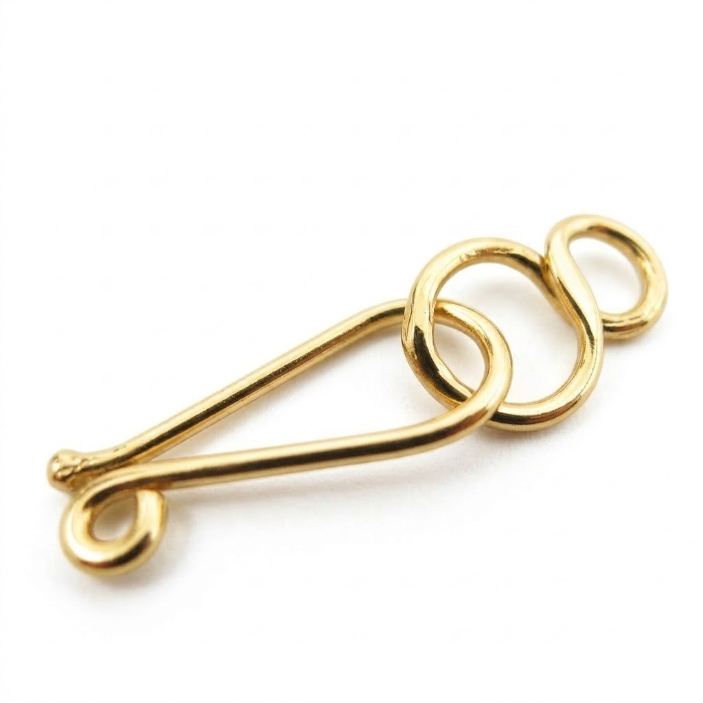 bali brass hook clasp gold plated C3123S
