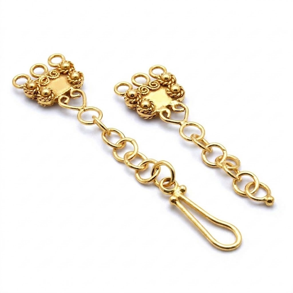 bali brass hook clasp gold plated C3164X