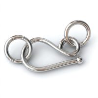 bali brass hook clasp silver plated C3179S