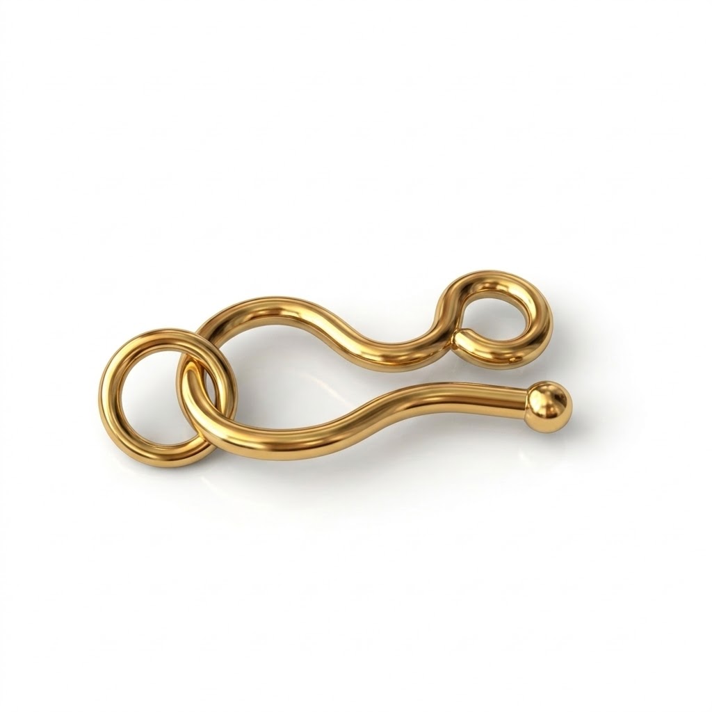 bali brass hook clasp gold plated C3181S
