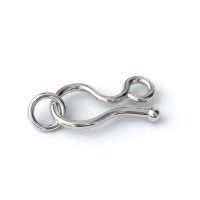 bali brass hook clasp silver plated C3181S