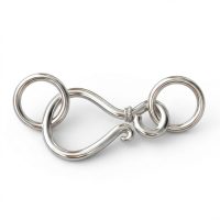 bali brass hook clasp silver plated C3182S