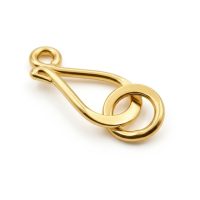 bali brass hook clasp gold plated C3207G