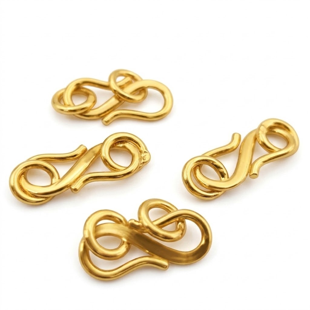 bali brass hook clasp gold plated C3208S