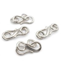 bali brass hook clasp silver plated C3208S