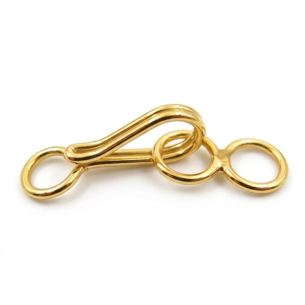 bali brass hook clasp gold plated C3209S