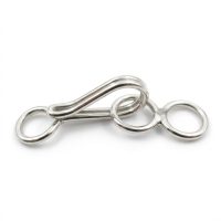 bali brass hook clasp silver plated C3209S